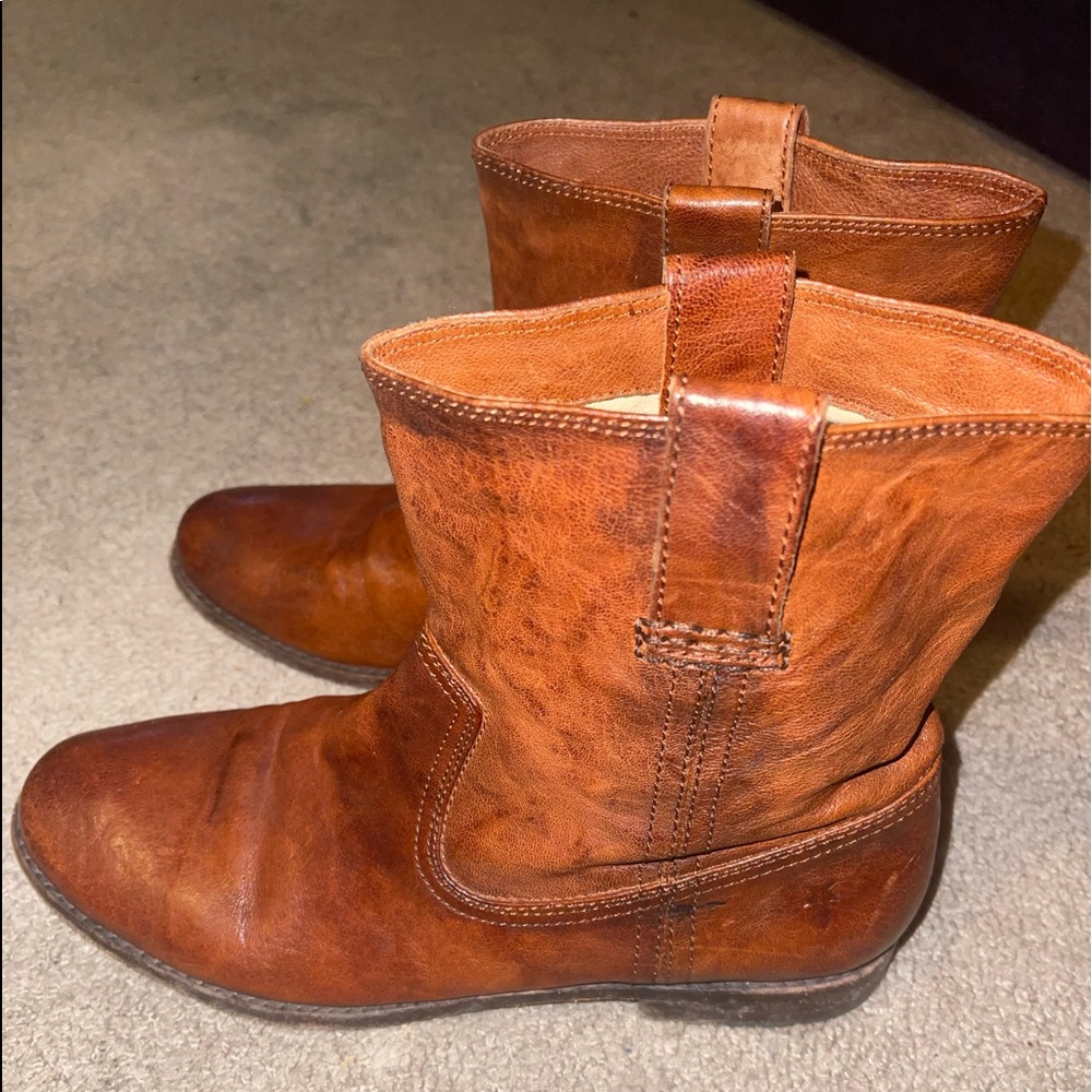 Frye Anna Shortie Ankle Boots, Women Size 9, Brown